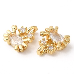 Rack Plating Brass Micro Pave Cubic Zirconia Pendants&nbsp;KK-R143-05G