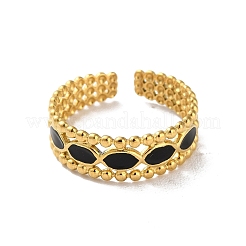 304 Stainless Steel Enamel Cuff Rings&nbsp;RJEW-M171-29G