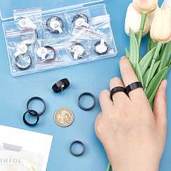 14Pcs 7 Size 201 Stainless Steel Plain Band Rings Set for Women&nbsp;RJEW-UN0002-79