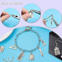 100Pcs 10 Styles Tibetan Style Alloy Pendants&nbsp;TIBEP-CJ0001-92