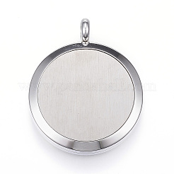 304 Stainless Steel Diffuser Locket Pendants&nbsp;STAS-D157-03A