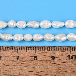 Natural Baroque Keshi Pearl Beads Strands&nbsp;LS-PEAR-N031-01B