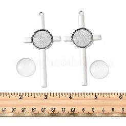 9Pcs Tibetan Style Alloy Cross Pendant Cabochon Settings&nbsp;DIY-FS0009-48