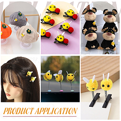 40Pcs 2 Styles Wool Felt Bee&nbsp;AJEW-AR0005-55
