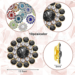 100Pcs 10 Colors Acrylic Cabochons&nbsp;OACR-GF0001-09