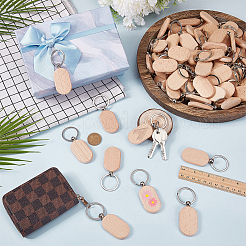 Beech Wood Keychains&nbsp;KEYC-WH0003-22P-1