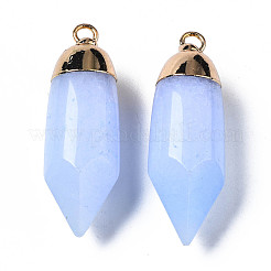 Natural White Jade Pointed Pendants&nbsp;G-Q998-009A