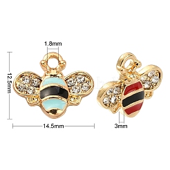 40Pcs 4 Colors Alloy Enamel Pendants&nbsp;ENAM-CJ0002-52