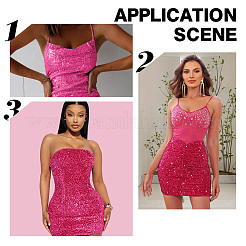 Sequin PET & Polyester Fabric&nbsp;DIY-WH0048-81C