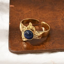 Natural Lapis Lazuli Finger Rings&nbsp;RJEW-K290-04G