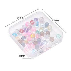 50Pcs 10 Colors Synthetic Moonstone Beads Strands&nbsp;G-YW0001-08
