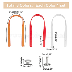 3 Sets 3 Colors PU Leather Bag Handles&nbsp;FIND-WR0008-65