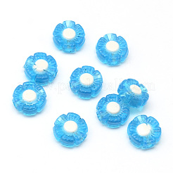 Transparent Flower Acrylic Beads&nbsp;X-TACR-Q007-04