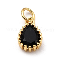 Brass Micro Pave Cubic Zirconia Pendants&nbsp;ZIRC-D120-01G-M