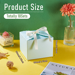 10Sets Square Paper Gift Boxes&nbsp;CON-TA0001-11A