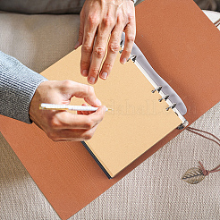Rectangle Imitation Leather with Alloy Scrapbook DIY Binder Photo Album&nbsp;AJEW-WH20006-475A