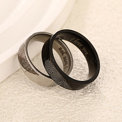 201 Stainless Steel Finger Rings for Couple&nbsp;WG1D129-02