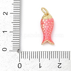 Brass Enamel Pendants&nbsp;KK-U062-22G-01