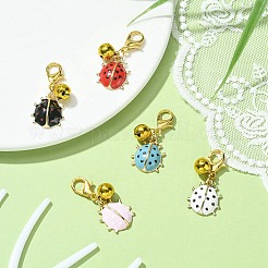 Ladybird Alloy Enamel Pendants Decoraiton&nbsp;HJEW-JM01048