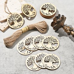20Pcs Undyed Natural Wooden Big Pendants&nbsp;WOOD-YW0001-69