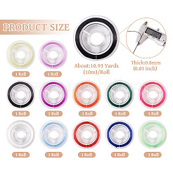 12 Rolls 12 Colors Strong Stretchy Beading Elastic Thread&nbsp;EW-TA0001-05