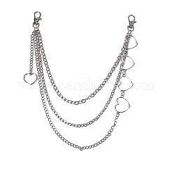 Alloy Heart Link 3 Layer Chain Belts for Pants&nbsp;FS-WGFF2BA-01
