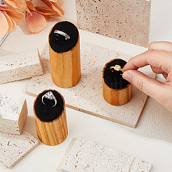 3Pcs 3 Sizes Wood Jewelry Finger Ring Displays Stands&nbsp;RDIS-WH0011-36A-01