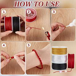 4 Rolls 4 Colors Round Nylon Cords&nbsp;OCOR-PH0006-28