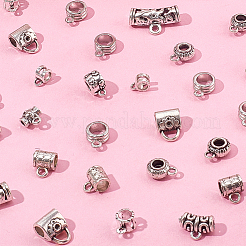 100Pcs 10 Styles Alloy Tube Bails&nbsp;TIBE-SC0002-27