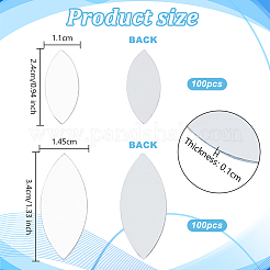 200Pcs 2 Styles Mirror Surface Mosaic Tiles Glass Cabochons&nbsp;DIY-OC0012-43