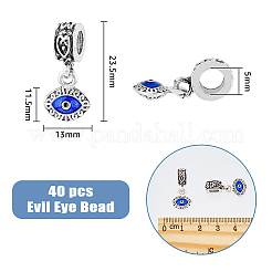 40Pcs Alloy Enamel European Dangle Charms&nbsp;FIND-DC0002-65