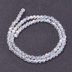 Electroplate Glass Beads Strands&nbsp;EGLA-F120-AB-A09