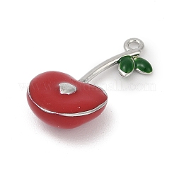 Cherry Brass Enamel Pendants&nbsp;KK-G526-06P