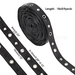 9 Yards Imitation Leather Ribbon with Platinum Plated Alloy Eyelets&nbsp;OCOR-AR0001-65