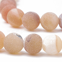 Dyed Natural Striped Agate/Banded Agate Beads Strands&nbsp;G-T098-05A-07