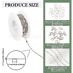 DIY 304 Stainless Steel Figaro Chain Necklaces Bracelet Making Kit&nbsp;DIY-TA0009-99