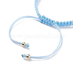 Half Finished Polyester Braided Pearl Bracelet&nbsp;AJEW-JB01128-03