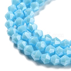 Opaque Solid Color Electroplate Glass Beads Strands&nbsp;GLAA-F029-P4mm-C12