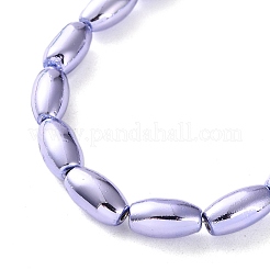 Electroplated Synthetic Non-magnetic Hematite Beads Strands&nbsp;G-C248-J01-6x12mm