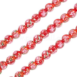 1 Strand Handmade Glod Sand Lampwork Beads Strands&nbsp;LAMP-TA0002-09C