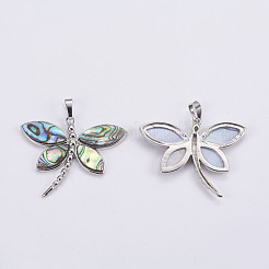 Abalone Shell/Paua Shell Pendants&nbsp;SSHEL-L008-26P