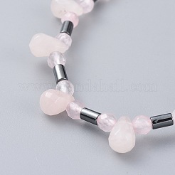 Non-magnetic Synthetic Hematite Beads Stretch Bracelets&nbsp;BJEW-JB04659-04