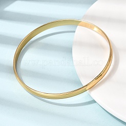 304 Stainless Steel Plain Bangles for Women Men&nbsp;BJEW-Z167-01G-02