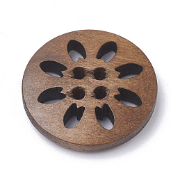 4-Hole Wooden Buttons&nbsp;X-WOOD-S040-35