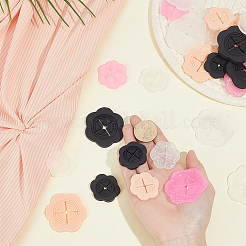 10Pcs PVC Flower Shirt Clip&nbsp;FIND-WH0173-477