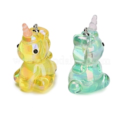 Transparent Acrylic & Brass Pendants&nbsp;X-AC-CBA6BCC-10