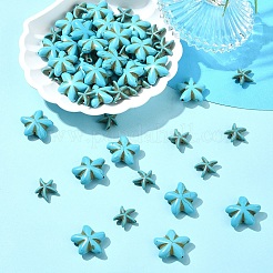 60Pcs 2 Styles Synthetic Turquoise Beads Dyed&nbsp;TURQ-YW0001-03