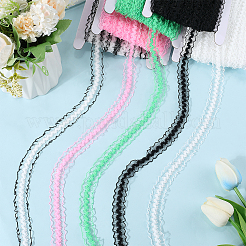 25M Nylon Elastic Pleated Lace Trim&nbsp;OCOR-CY0001-13B