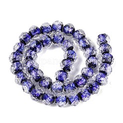 Handmade Foil Glass Lampwork Beads Strands&nbsp;DICH-T023-02A