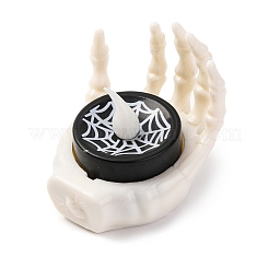 Halloween Resin Skeleton Hand LED Light Figurines Ornament&nbsp;AJEW-Z036-02A